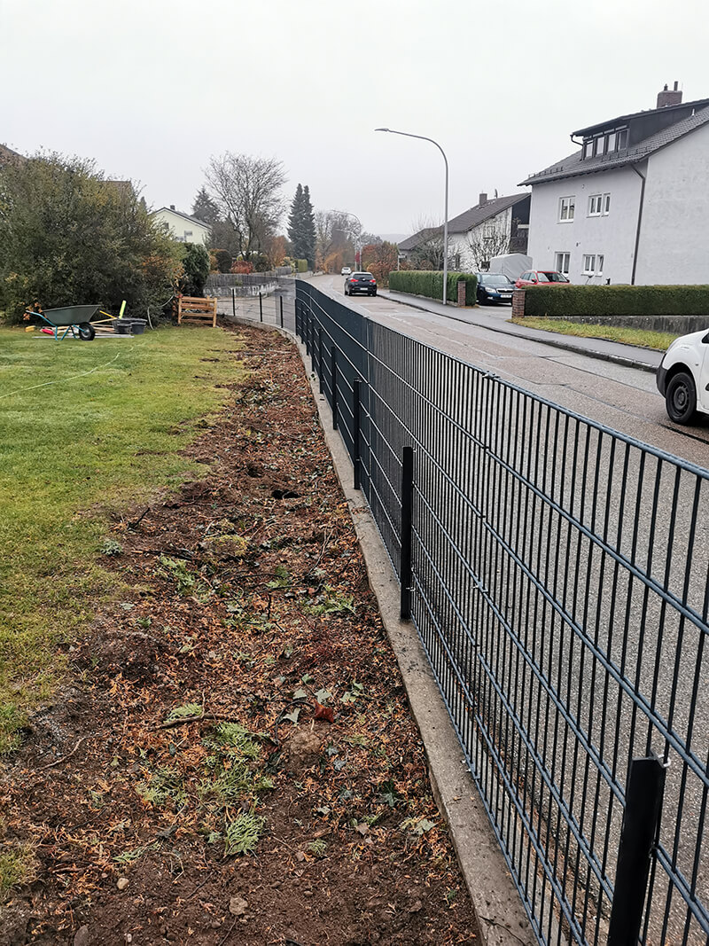 Zaungestaltung Vorher