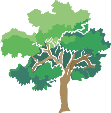 Ein Baum, der Teil des Marco Meindl Logos ist